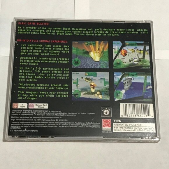 PS1 Black Dawn For PlayStation 1 CIB Complete With Manual - Picture 2 of 6